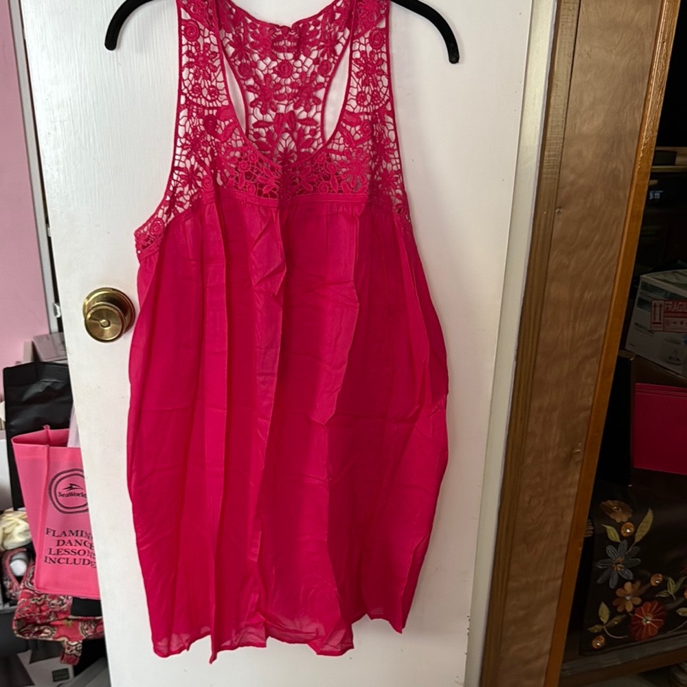 Calypso St. Barth Pink Lace Chemise